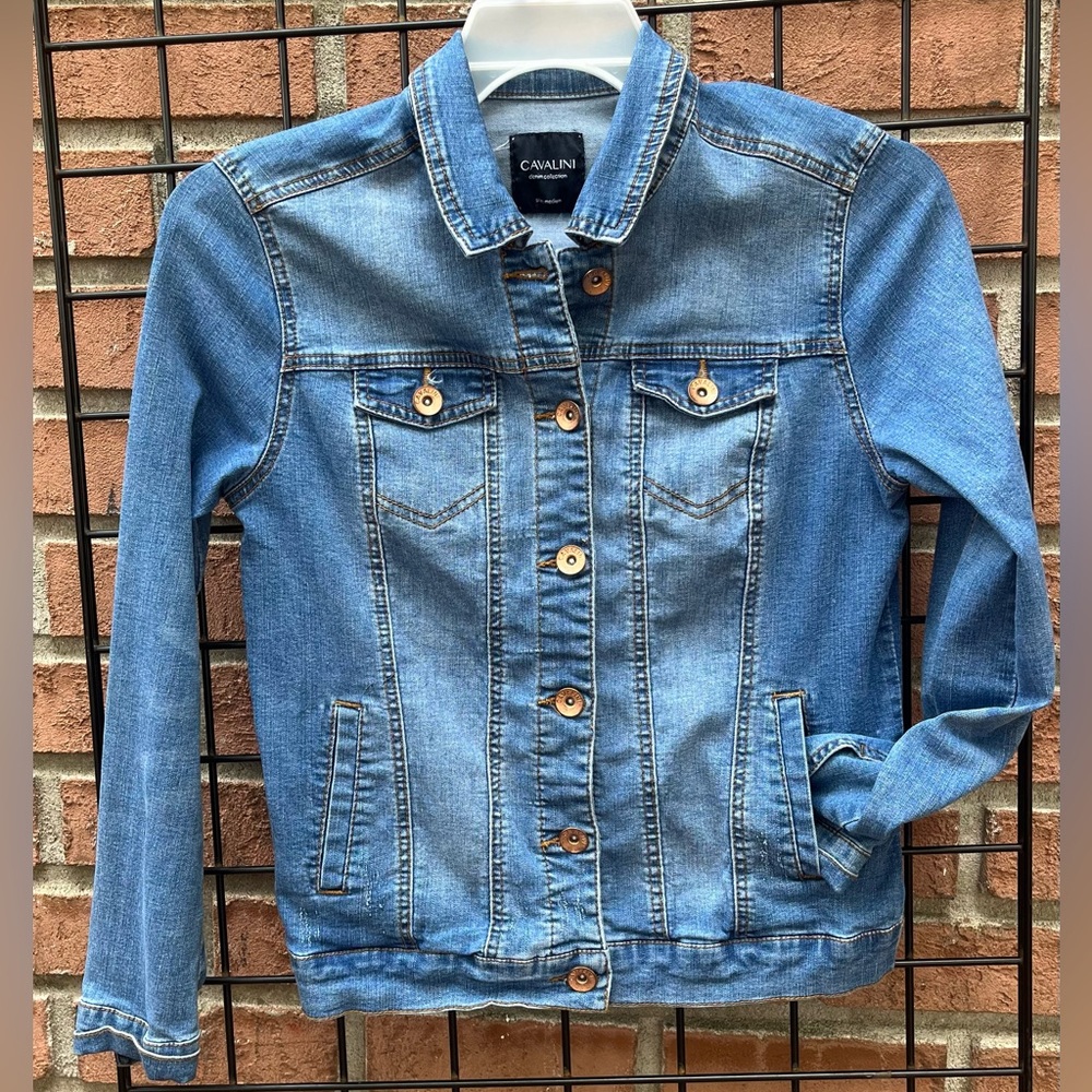 Cavalini Jean Jacket EUC Size M